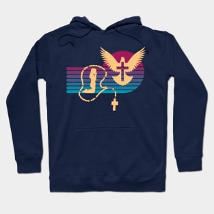 retro christian prayer gift Hoodie